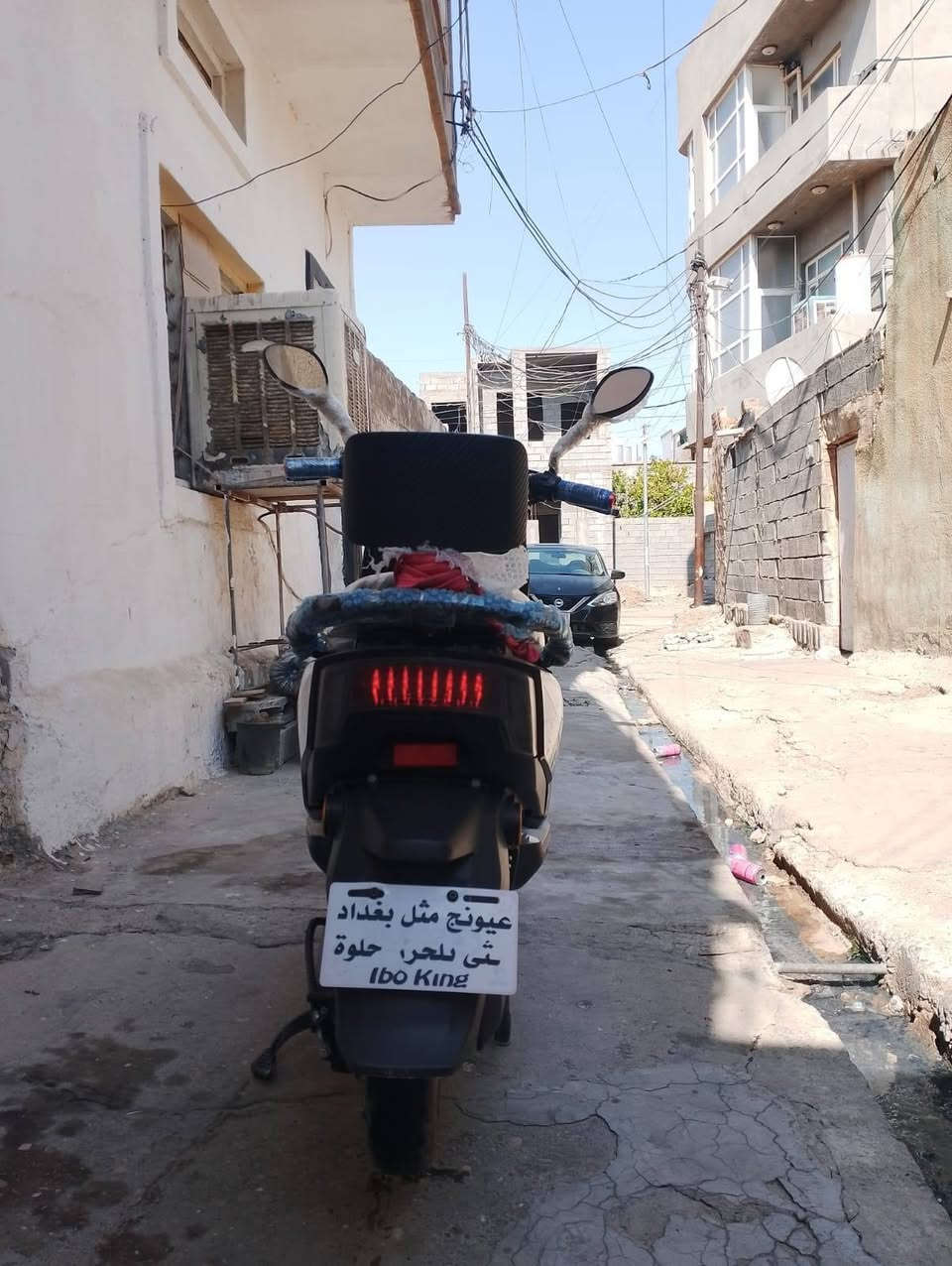 سلام عليكم
دراجه شحن للبيع موديل ٢٠٢٥
ملف ٣٠٠٠
باتريات عدد ٦ مشدود جديد صارلها يومين اصدار ٢٠٢٦
مواصفات لايت زينون عالي ناصي 
سرعه ٨٠ 
بيها نظام بك يعني يرجع بك 
بريك امامي خلفي دسك 
تايرات جوبلس  امامي خلفي 
سعر ٦٥٠ وبيها مجال 
رقم الهاتف / *********** 
موقع كركوك فلكه الله واكبر
