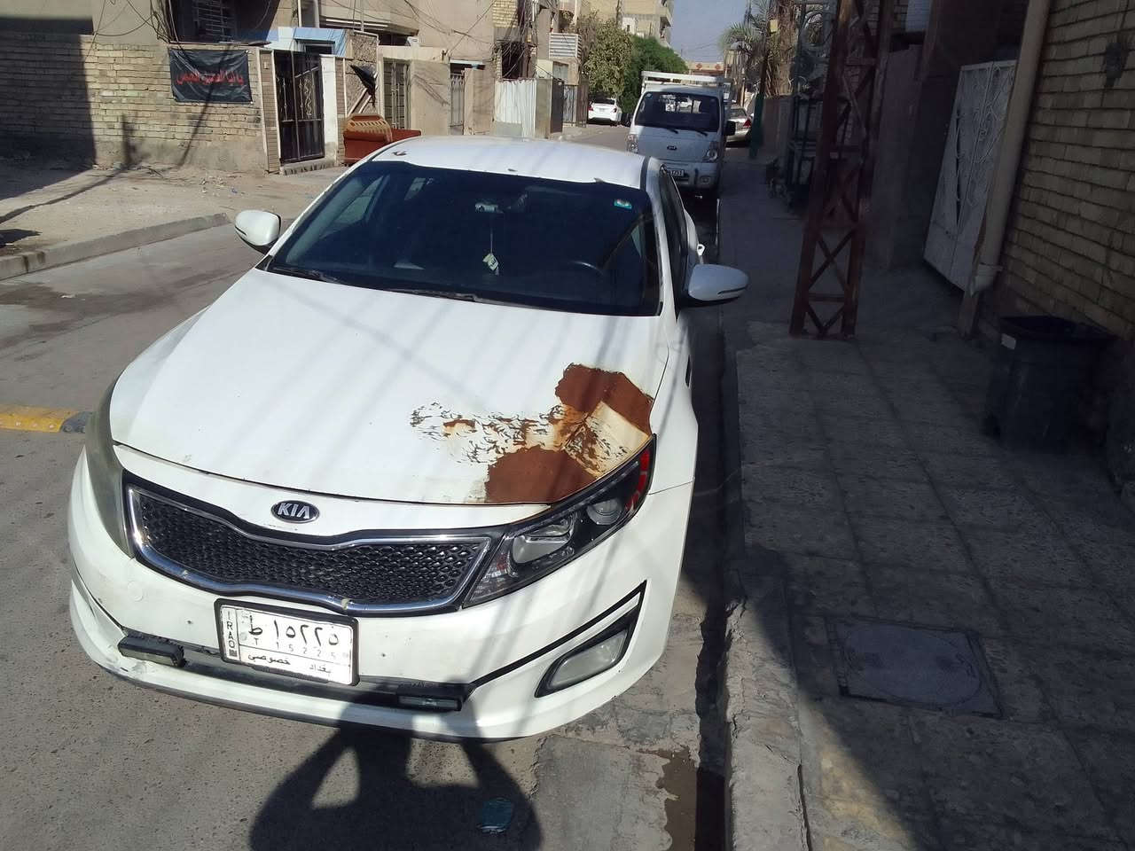 كيا اوبتيما موديل 2015وارد امريكي فول مواصفات عدا الفتحة بيهة ضربة على البنيد خفيفة بدون دواخل بيهة تكشير خفيف بالصندوك رقم بغداد بأسمي سنوية وهزة جديدة
  سعر 90 ورقة للاتصال ***********

