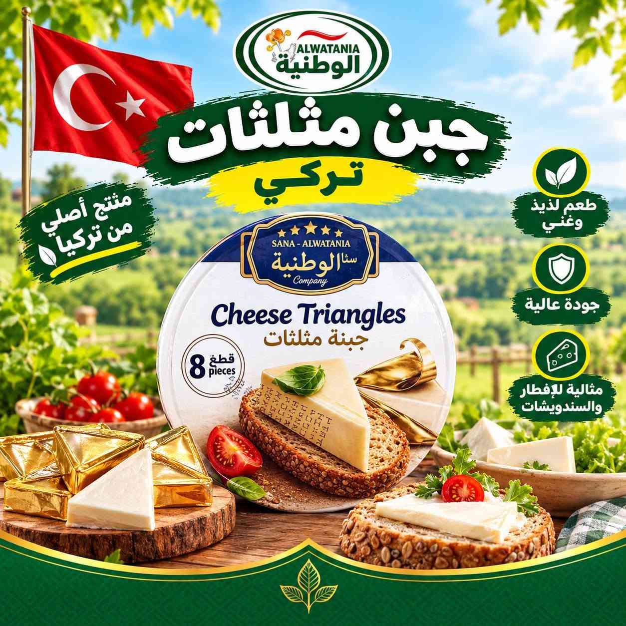 الوطنية • جبنة مثلثات • زبدة نباتية