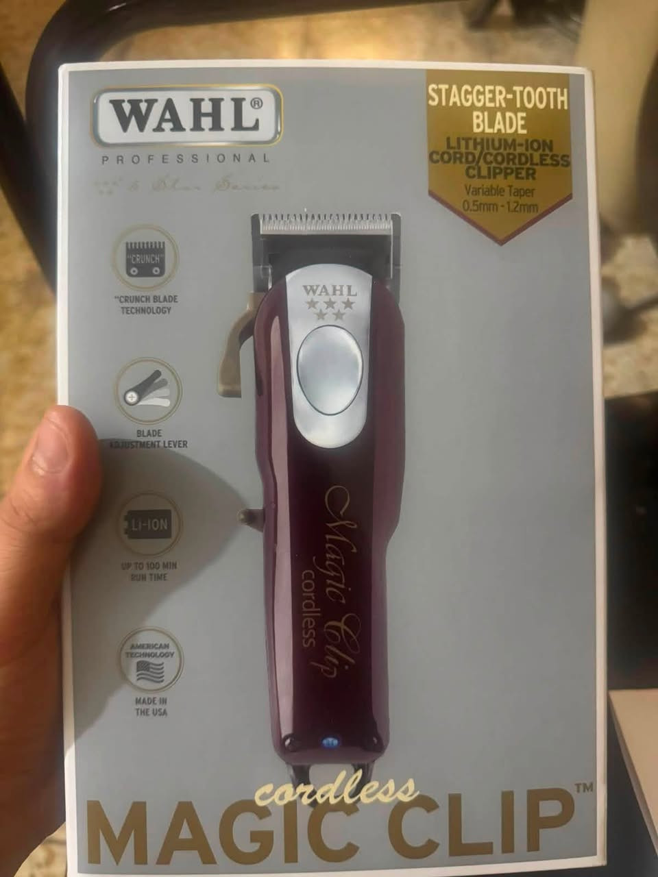 مكينه wahl أميركي من اطلس شرط الضمان
للبيع او مراوس حسب القناعة نظاقه 100‎%‎ ابد ما داخله صيانه صوت ناعم 
للبيع بسعر 150 
العنوان بغداد 
رقم :***********
