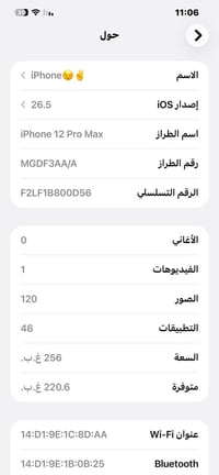 آيفون ١٢ برو ماكس • ٢٥٦ جيجا • بسماية
