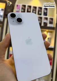 ايفون 15 plus لون سمائي مميز  نضافه 100‎% نموذج m‎ ذاكره 128 بطاريه 96...