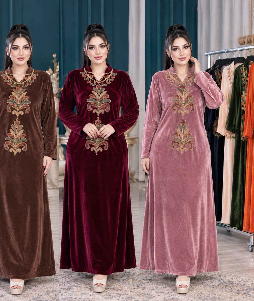 دراعه تونسي • مخمل ناعم • مقاسات L-3XL