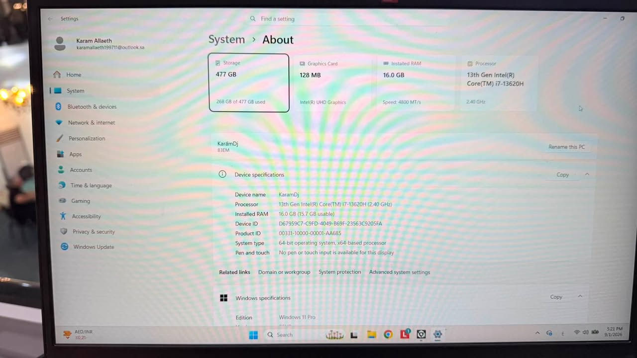 للبيع لابتوب لينوڤو
المعالج Intel Core i7-13620
الذاكره 16.0 
التخزين 500
كرت الشاشه uhd graphics 128 mb

مستعمل شهرين 
سعره 750 الف وبي مجال 

***********
