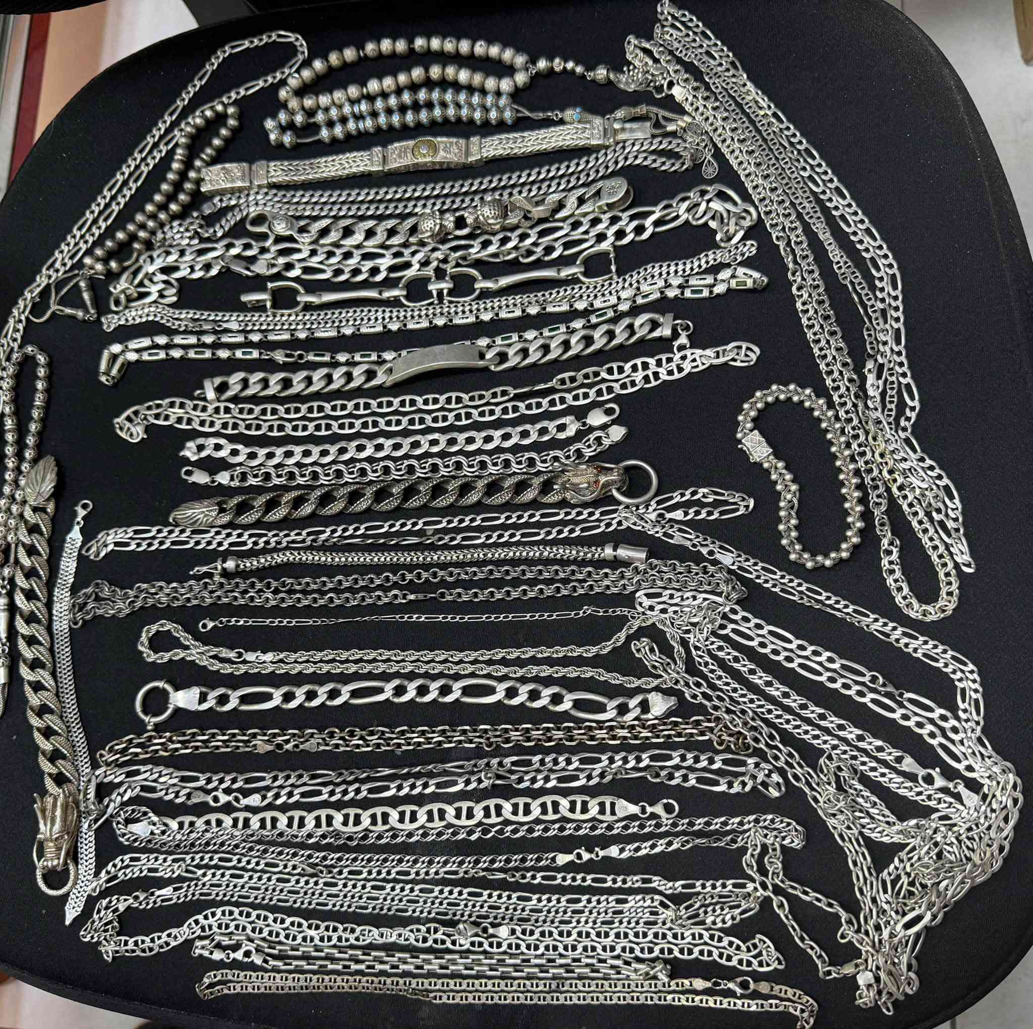 كيلو ونص فضة • زنجيل سوار سبحة • نظيف بدون تصليح