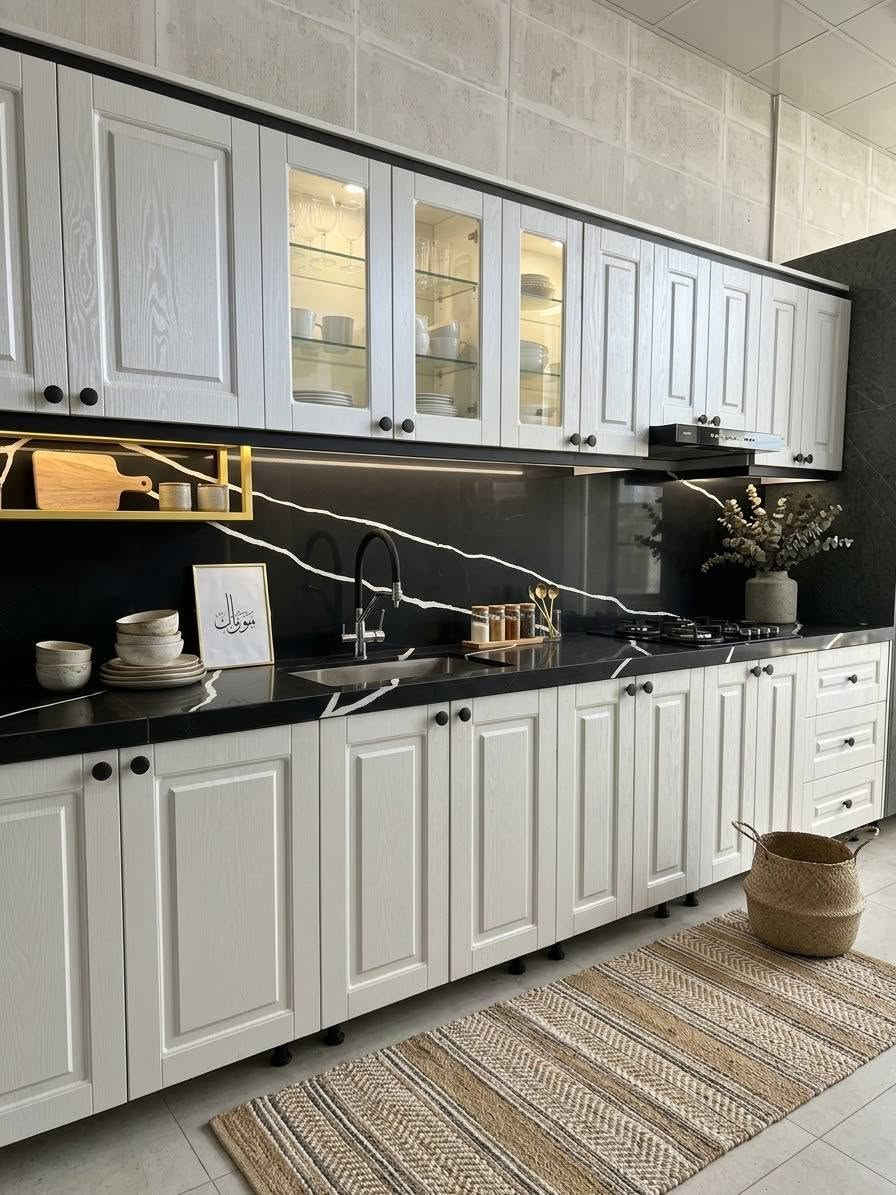 مطبخ مودرن • خشب MDF/HDF • سنك ستيل