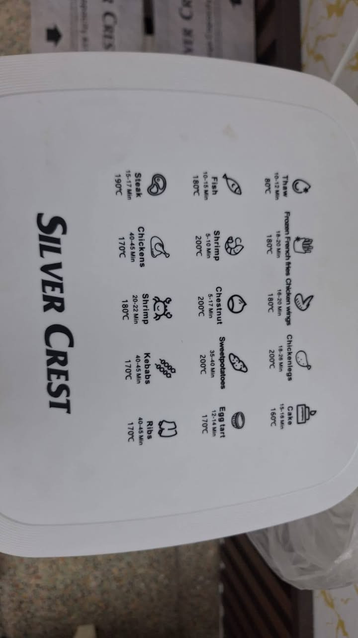 السلام عليكم
للبيع قلاية هوائية 

ماركة او شركة : SILVER CREST

هل مستخدمة : لا جديد فقط متروكة 

اعلى درجة حرارة : 200c

السعر : 60 الف

العنوان 📍: بغداد 

الاتصال على هذا الرقم : 

***********

متواجد على الواتساب والماسنجر ✔️
