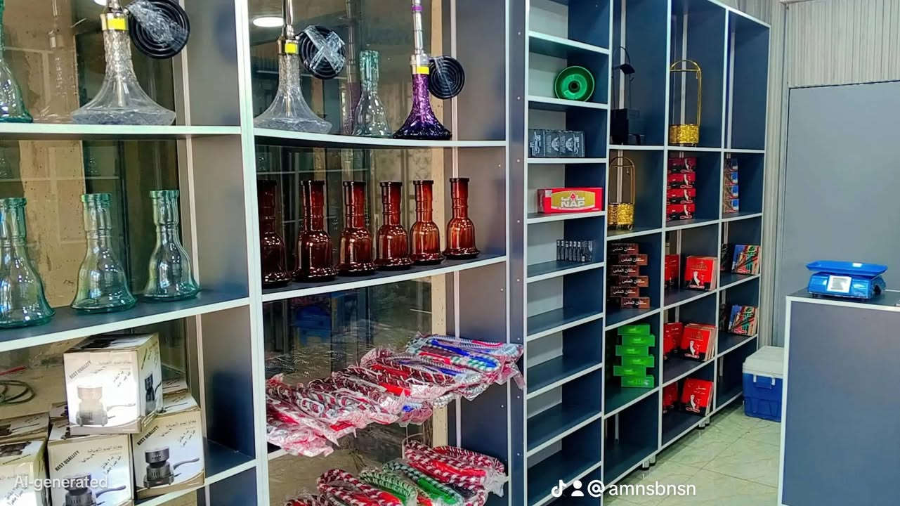 تم بعون الله إفتتاح مكتب أمسية بغداد لبيع الاراكيل وكافة خبطات أمسية بغداد المعروفة العنوان الحبيبية قرب شركة اسيا مقابل ماركت اوتار
أجود أنواع الفحم والمعسلات جملة ومفرد
 *********** سيد حيدر

نص مكتوب في الصور:
- @amnsbnsn
- Al-generated
- @amnsonsn