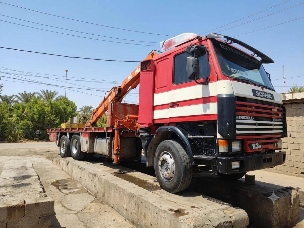 سكانيا موديل 91كرين 140هياب 6طن رقم اربيل جديد رقم ابو لمثلث الجديد سنوية جديدة هزة وبراد جديد سعر ع رقم  ‭***********‬
