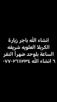 زيارة الكربلاء العلوية • باجر • ٦ نفر
