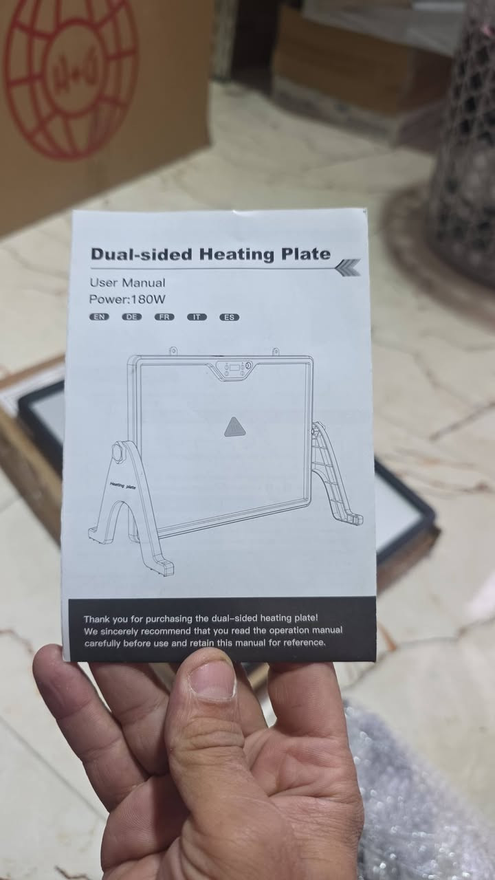 لوحة تسخين مزدوجة الجانب بقدرة 180 واط (Dual-sided Heating Plate)، والتي تُستخدم عادة كدفايات أو حاضنات لتدفئة الصيصان والدواجن الصغيرة.السعر 30شامل الي تخدمه التواصل ع الرقم ***********
