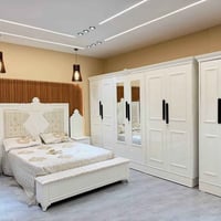 غرفة نوم • سرير ١٦٠×٢٠٠ • نجارة عراقية