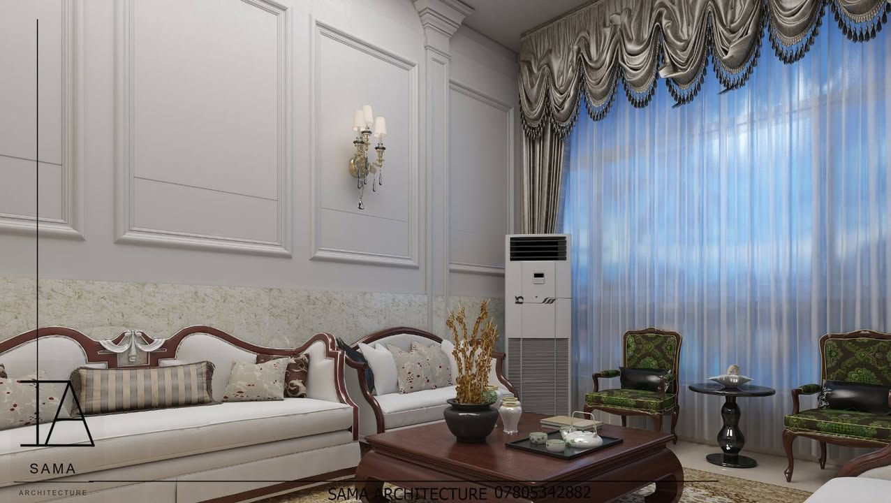 صالة ضيوف • مودرن كلاسيك • تصميم داخلي