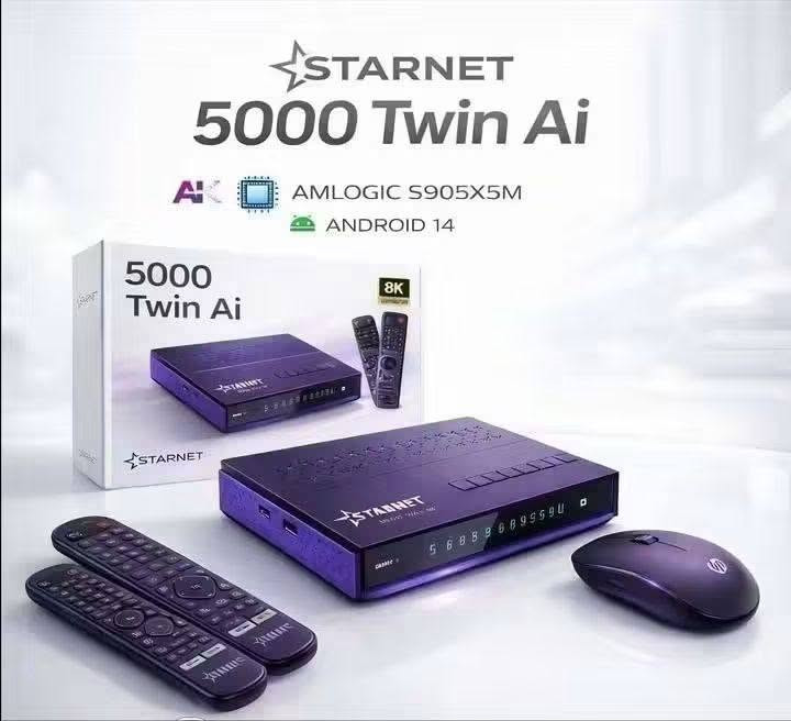 🔥🚀 عاد الوحش من جديد وبقوة أقوى من قبل 🚀🔥
📡✨ متوفر الآن لدى معرض النرجس للستلايت ✨📡
استعد لتجربة خرافية مع الجهاز اللي قلب الموازين بعالم السات والـ IPTV 😎🔥
إبداع وتقنية حديثة من Star Net 💎⚡
الجهاز المنتظر وصل أخيراً وبمواصفات جبّارة تخليك بعالم ثاني من السرعة والثبات 👑
━━━━━━━━━━━━━━━━━━ 🔥 Star Net Twin 5000 – 4EVER Edition 🔥 ━━━━━━━━━━━━━━━━━━
🧠 أداء خارق وتقنيات مستقبلية ⚡ معالج Amlogic S905X5 العملاق 🚀 4× ARM Cortex-A55 بسرعة 2.8GHz 🎮 GPU Mali-G310 فائق القوة 🤖 AI Upscaling لتحسين جودة الصورة ✨ Neural Rendering لصورة أنقى وأذكى
━━━━━━━━━━━━━━━━━━ 💾 سرعة وأداء بدون حدود ✔️ RAM 4GB LPDDR4 ✔️ ذاكرة داخلية 64GB eMMC ✔️ دعم كارت ميموري عالي السرعة 🎮 Boost للألعاب 📺 نظام QMS لثبات الصورة وسلاسة العرض
━━━━━━━━━━━━━━━━━━ 📺 صورة سينمائية وصوت احترافي 🎥 تشغيل 8K / 4K UHD / 10-Bit 🔊 Dolby Audio بصوت نقي وقوي 📡 تشغيل قناتين بنفس الوقت (PIP) 📊 حفظ أكثر من 20,000 قناة
━━━━━━━━━━━━━━━━━━ 🌐 اتصال سريع وثابت 📶 Wi-Fi ثنائي 2.4GHz / 5GHz 🔵 Bluetooth 6.0 ⚡ HDMI 2.1 🔌 LAN عالي السرعة 🛰️ Tuner S2X Multi-Stream
━━━━━━━━━━━━━━━━━━ 🎮 راحة وتحكم ذكي 🎙️ أوامر صوتية احترافية 🕹️ عدد 2 ريموت بلوتوث 📺 شاشة ديجيتال لعرض اسم القناة
━━━━━━━━━━━━━━━━━━ 📂 دعم التطبيقات والصيغ ✔️ دعم m3u / m3u8 🎬 Netflix ▶️ YouTube 📘 Facebook وغيرها من التطبيقات بكل سلاسة 🔥
━━━━━━━━━━━━━━━━━━ 🎁 الاشتراكات المرفقة 🔥
📡 الشيرنج: ✔️ Forever Max لمدة 24 شهر ✔️ Jossat Bundle مفتوح
📺 IPTV لمدة 3 سنوات: 🔥 Nova 🔥 Marvel 🔥 Mega 🔥 Dragon 🔥 Maven 🔥 Cobra 🔥 Joy 🔥 Cute وغيرها الكثير 😍
🔊 الصوتيات والترجمات: ✔️ Forever – 24 شهر ✔️ Jossat – مدى الحياة ✔️ Zoom – مفتوح ✔️ Nova – مجاني
━━━━━━━━━━━━━━━━━━ 📦 محتويات العلبة 🎮 2 ريموت بلوتوث صوتي 🖱️ ماوس وايرلس هدية 🎁 🔌 كيبل HDMI 4K ⚡ أدابتور 12V 🔋 بطاريات
━━━━━━━━━━━━━━━━━━ 🔥 القوة + الأداء + الثبات = جهاز أسطوري 🔥
📦 توصيل متوفر إلى جميع محافظات العراق 🇮🇶
📲 للحجز والاستفسار عبر الخاص أو الاتصال على الرقم: 📞 ***********
💬 للتواصل واتساب مباشرة: https://wa.me/7712524420
📢 لا تنسون الاشتراك بقناتنا ليصلكم كل جديد وحصري من عالم السات والأجهزة الحديثة 🔥📡
رابط قناة: https://t.me/ns_sat3

نص مكتوب في الصور:
- STARNET 5000 Twin Ai AMLOGIC S905X5M ANDROID 14
- STARNET DIGITAL SATELLITE RECEIVER 5000Twin Ai FIRST TIME WITH AI RAM 4GB Android TV 14 Google Voice H.265 HEVC UBD 4K YouTube Bluetooth IPTV DVB T2 DVB S2 dlna 5G Wi-Fi
- STARNET DIGITAL SATELLITE RECEIVER TWIN 5000 DIGITAL SATELLITE RECEIVER 2026 NEW MODEL 4K ULTRA HD RAM 4GB STORAGE 64GB VOICE REMOTE SUPPORTS VOICE COMMANDS DOLBY AUDIO PREMIUM QUALITY WIFI 5G BUILT-IN 4K ULTRA HD RESOLUTION AI AI POWERED SMART EXPERIENCE 5G WIFI UPSCALE AI ANDROID TV 14 FOREVER 24 MONTHS Google Voice H.265 HEVC 4K DVB S2
- STARNET DIGITAL SATELLITE RECEIVER 5000Twin Ai FIRST TIME WITH AI RAM 4GB Android TV 14 Google Voice H.265 HEVC 1000 4K DBV-T2 DVB-S2 dlna 5G
- STARNET 5000 Twin AI DIGITAL SATELLITE RECEIVER AI 8K ULTRA HD HDMI 4GB/64GB YouTube ANDROID
- عوده الوحش من جديد STARNET | 5000 Twin Ai أملوجيك، S905 X5، معالج جديد وقوي جدا. الرامات: 4 جيجا من نوع DDR4 السريع. الذاكرة الداخلية: 64 جيجا من نوع EMMC فائق السرعة. android 14 نظام التشغيل: أندرويد 14، مرقى بأحدث أنظمة الأمان. المنصات الترفيهية (مكتبة لا تنتهي): * أبولو (Apollo): لمدة 15 شهرا. * نوفا الأصلي (NOVA): لمدة 3 سنوات. * مارفل (Marvel): لمدة 3 سنوات. * إكس (X): لمدة 3 سنوات. * ميجا (Mega): لمدة 3 سنوات. * دراجون (Dragon): لمدة 3 سنوات. * مافين (Maven): لمدة 3 سنوات. * بالانس (Balance): لمدة 3 سنوات. * كوبرا (Cobra): لمدة 3 سنوات. * جوي (Joy): لمدة 3 سنوات. * كيوت (Cute): لمدة 3 سنوات. 8K ULTRA HD
- STARNET 5000 Twin Ai AMLOGIC S905X5M ANDROID 14 YouTube NETFLIX 64GB 8K ULTRA HD