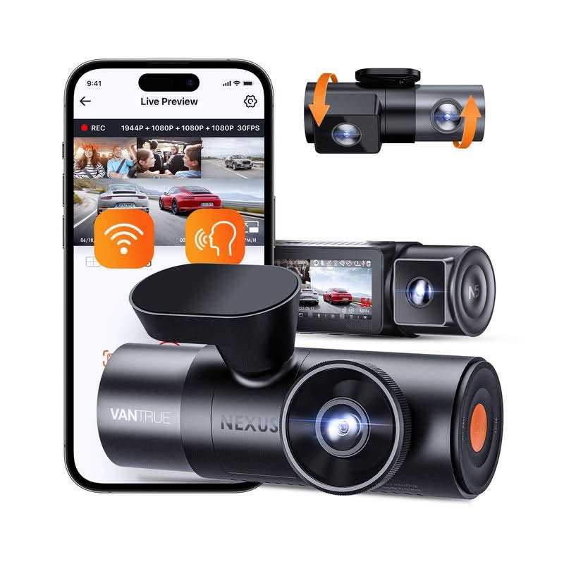 Vantrue N5 • ٤ كاميرات • رؤية ليلية