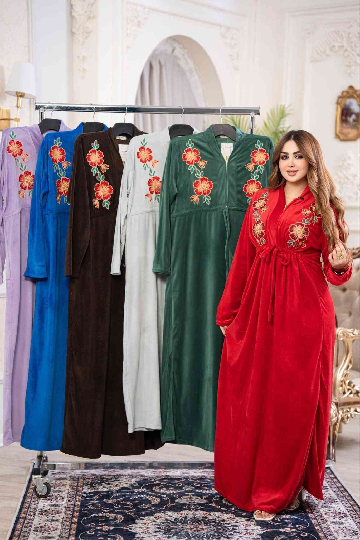 دشداشة نسائي • مخمل سوفت • مقاسات L XL XXL 3XL