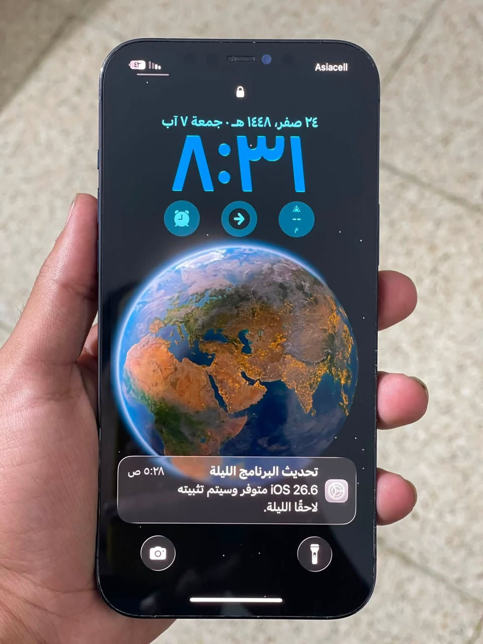 السلام عليكم آيفون 12 برو ماكس شرق اوسط مبدل شاشه 3 خيارات وبطاريه ماستر اصليه وكاله وهسه 100 ضهر مالته مكسور مكان العماره حي جامعه سعر 325 وبي مجال تواصل خاص و *********** متواجد واتساب فقط
