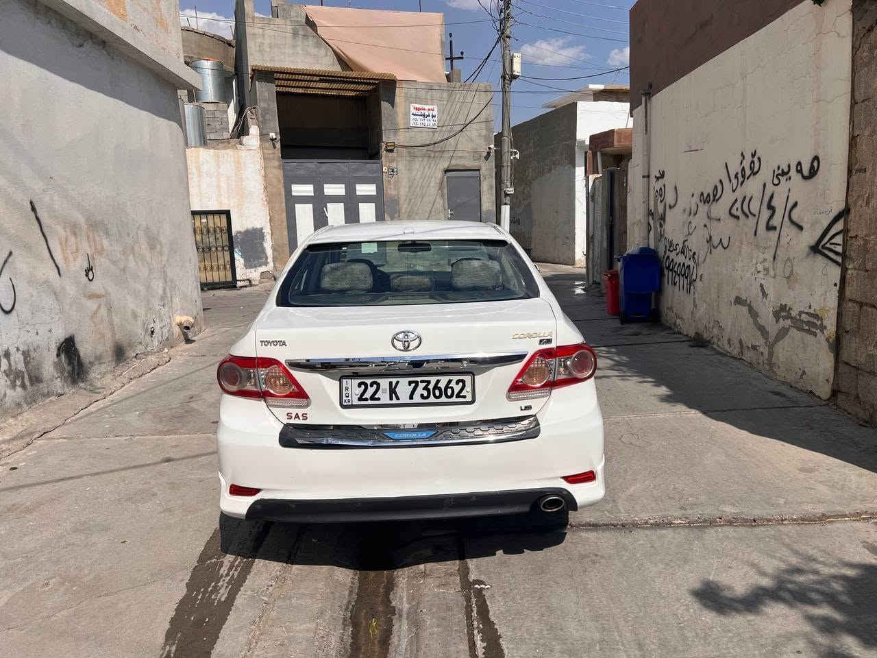 كورلا 2013 
مكينة كبيرة 1,8
گير و مكينة ما مفتوح بشرط 
سيارة غاز و بنزين 
خزان الغاز ١٠٠ لترة 
سيارة عام سبوغ 
سبوغ ثخين ابيض ثلجي 
مواصفات 
سپورت 
سلايت 
حساس خلفي 
 شاشة كاميرة ايبات 
تحكم سكان فوليوم 
تحديد سرعة 
صندوق دگمة 
بونت جگ 
رقم و سنوية جديدة الي 2029 
السيارة بأسمي
السعر ٩٥ ورقة و بيها مجال 
رقم الموبايل *********** واتساب أربيل, العراق
