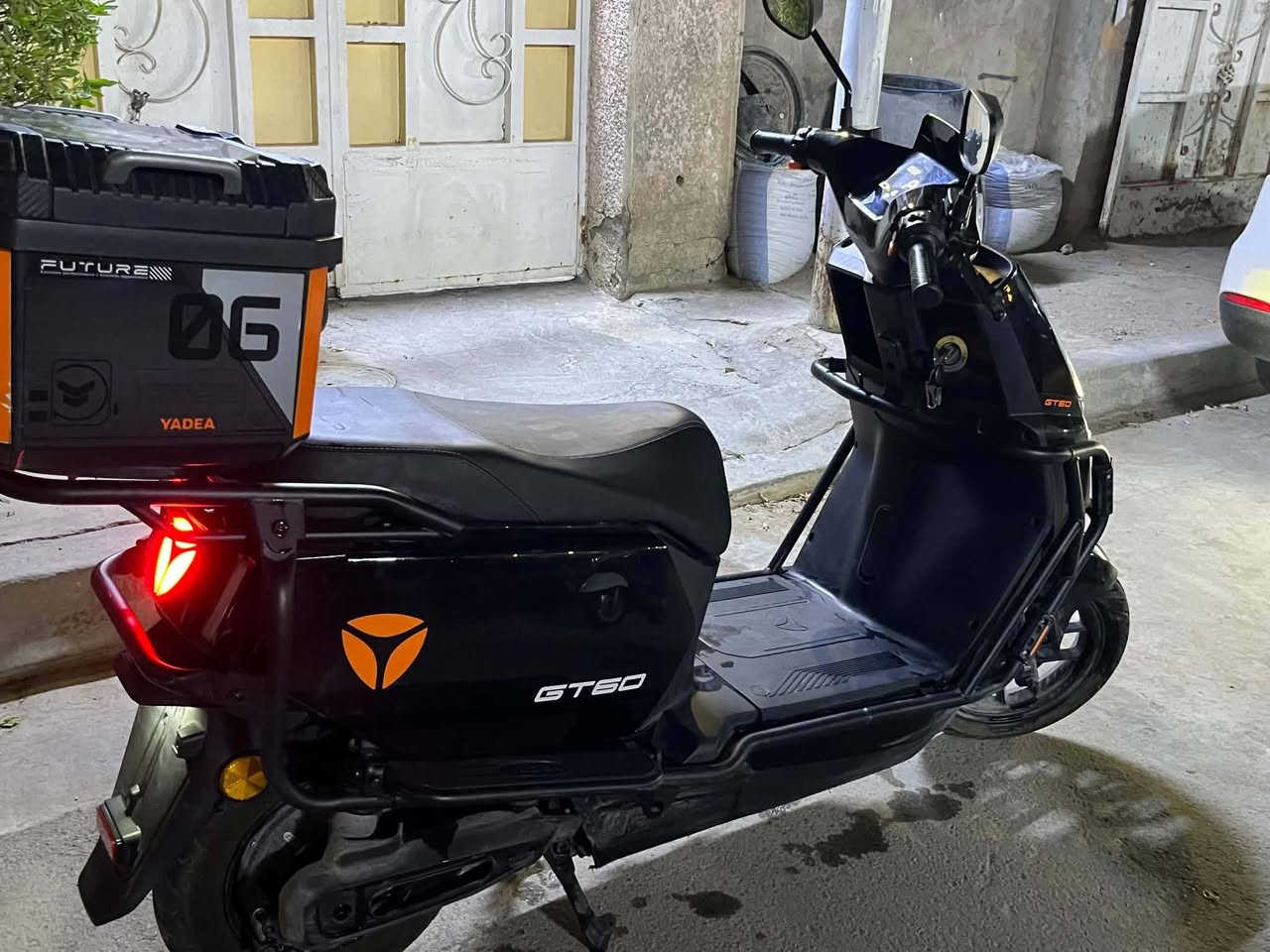 Yadea GT60 دراجة ياديا 
نضام توربو 
نضام ABS مانع انزلاق
نضام رجوع
برنامج خاص تحكم ذكي 
سعرها:850 وبيه مجال
بغداد-الشعب
واتس-***********
