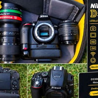 نيكون D5300 • ٢٤٫٢ ميجابكسل • مع عدستين وشنطة