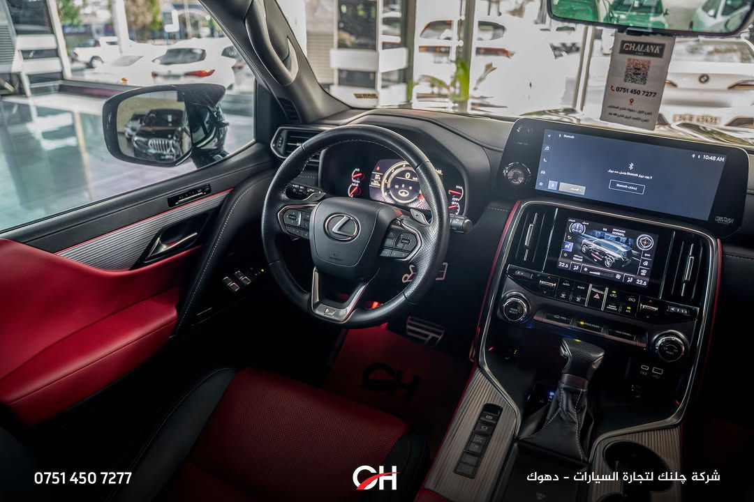 Lexus LX600 F Sport F1

السنة: 2024
الممشى: 29,000 كم
الحالة: ضمان شركة SAS
الموقع: دهوك

المحرك ونظام الدفع:

* محرك V6 سعة 3.4 لتر Twin-Turbo
* القوة: 409 حصان
* العزم: 650 نيوتن متر
* ناقل حركة أوتوماتيك 10 سرعات
* نظام دفع 4WD

المواصفات:

* فئة F Sport F1
* شاشة وسطية كبيرة
* شاشة معلومات للسائق
* Apple CarPlay + Android Auto
* كاميرات 360°
* حساسات أمامية وخلفية
* رادار أمامي
* مقاعد جلد رياضية
* مقاعد أمامية كهربائية مع ذاكرة
* تدفئة وتبريد المقاعد
* فتحة سقف بانوراما
* نظام صوت Mark Levinson
* دخول وتشغيل ذكي
* إضاءة داخلية Ambient Lighting
* Head-Up Display
* أنظمة أمان ومساعدة السائق
* مصابيح LED
* جنوط F Sport

📞 ***********
شركة جلنك وليد صبري – دهوك

#Chalank_cars_duhok

نص مكتوب في الصور:
- *********** CH شركة چلنك لتجارة السيارات - دهوك
- *********** شركة چلنك لتجارة السيارات - دهوك