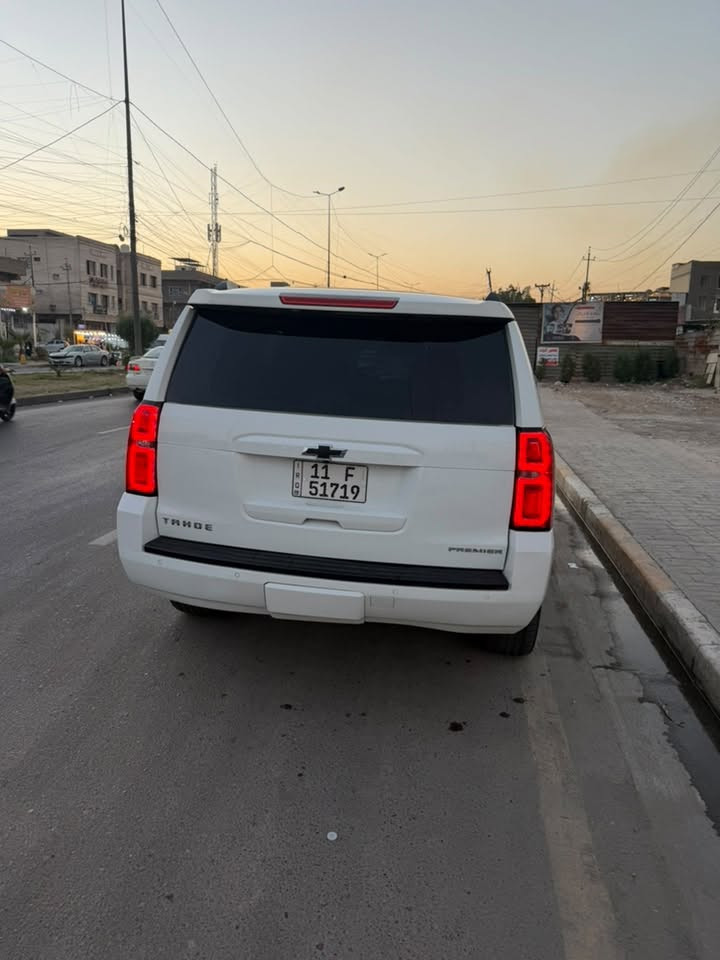 تاهو 2018 بريمير  الرقم***********
‏‎حادث ٣ قطع ولسونار بل منشور
 ،
السعر ابلاش 255
‏‎المواصفات              
‏‎فول مواصفات ١/١
‏‎٨سلندر 5300
‏‎سلايد(فتحة قمارة)
‏‎كراسي جلد اصلي
‏‎كراسي اثنين كهرباء
‏‎كراسي هزار(عند اقتراب السيارة من اي شي)
‏‎كراسي خزن(ميموري)
‏‎كراسي(تدفئة+تبريد)
‏‎كراسي خلفية كهرباء
‏‎كراسي خلفية تدفئة
‏‎تبريد خلفي شاشة
‏‎شحن الهاتف لاسلكياً
‏‎رادار
‏‎سائق آلي
‏‎كروس سرعة
‏‎داتا شو DATA SHOW
‏‎خمس بصمات
‏‎فول تحكم استيرن(جهتين امامي+جهتين خلفي)
‏‎استيرن كهرباء
‏‎استيرن تدفئة
‏‎شاشة عرض الاعطال
‏‎صندوك كهرباء(شفط)
‏‎فتح صندوك تلقائيا عن طريق القدم(صندوك جلاق)
‏‎نظام السير على الخط
‏‎دبل كير(عادي+اوتوماتيك)
‏‎دبل حساس(امامي+خلفي)
‏‎نظام تحكم بمستوى الضوء الداخلي
‏‎مانع تزحلق

‏‎پدل كهرباء(تحكم كهربائي بالبريك والبانزين)
‏‎نظام فتح الابواب لاسلكياً
‏‎فور ويل
‏‎شاشة امامية كبيرة اصلية
‏‎شاشة خلفية DVD اصلي 
‏‎كامرة خلفية 
‏‎تشغيل عن بعد
‏‎قاصة سرية
‏‎دوسات كتابة CHEVROLET
‏‎اشارة بالمري
‏‎مري كهرباء(شفط)

‏‎سستم_صوت
‏‎داتاشو كبيره 
‏‎كيجات ديجتال 
‏‎موصفات لبريمير بعد معروفه هيه اعلى فئة
رقم موبايل /***********

