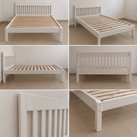 🏠أثاث IKEA مستعمل للبيع — سرير + ميز تواليت مع مراي السرير نفرين الطول...