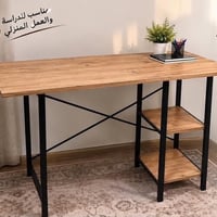 طاولة دراسة • سطح واسع • رفوف تخزين