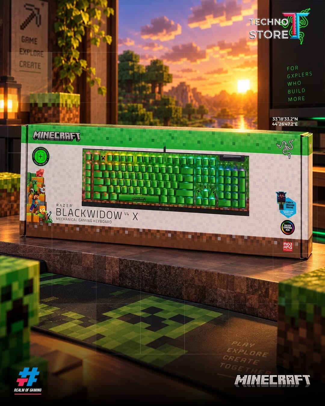 مجموعة إكسسوارات بطابع Minecraft 🎮⛏️
حوّلنا أجواء الألعاب إلى عالم حقيقي مليء بالتفاصيل!

من إكسسوارات الكمبيوتر المميزة، إلى المجسمات والديكورات المستوحاة من عالم Minecraft، كل قطعة تضيف لمسة مختلفة ومميزة لركن الألعاب.

🟩 إكسسوارات كمبيوتر بتصاميم Minecraft
⛏️ مجسمات وشخصيات مستوحاة من اللعبة
🧱 ديكورات وتفاصيل تعيشك أجواء عالم Minecraft
🎮 كل التفاصيل اللي اشتغلنا عليها لتجربة Gaming متكاملة

Build your own world. Play your way. 🌿

✅‌‎الموزع المعتمد لشركه فونكو بالعراق
✅‌‎موزع معتمد لبطاقات يوغي بالعراق 

‌‎1️⃣الفرع الاول 
بغداد - الكاظمية - شارع اكد
***********

‌‎2️⃣الفرع الثاني 
بغداد - شارع الصناعة - قرب شركة النبع
***********

نص مكتوب في الصور:
- TECHNO STORE 33 18 33.2 N 44 26 47.2 E REALM OF GAMING
- TECHNO STORE
- 33 18 33.2"N
- 44 26'47.2"E
- REALM OF GAMING
- TECHNO STORE PLAY EXPLORE CREATE TOGETHER 33 18'33.2"N 44 26'47.2"E MORE THAN GAME # REALM OF GAMING
- TECHNO STORE 33 18 33.2 N 44 26 47.2 E
- TECHNO STORE 33 18 33.3N 44 26 47.2 E # REALM OF GAMING
- TECHNO STORE 33 18 33.2 N 44 26 47.2 E # REALM OF GAMING
- TECHNO STORE FOR GXPLERS WHO BUILD MORE 33 18'33.2"N 44 26'47.2"E