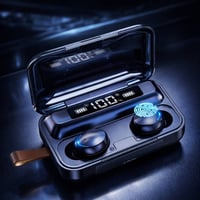 TWS F9-5 • شاشة رقمية • باوربانك 300mAh