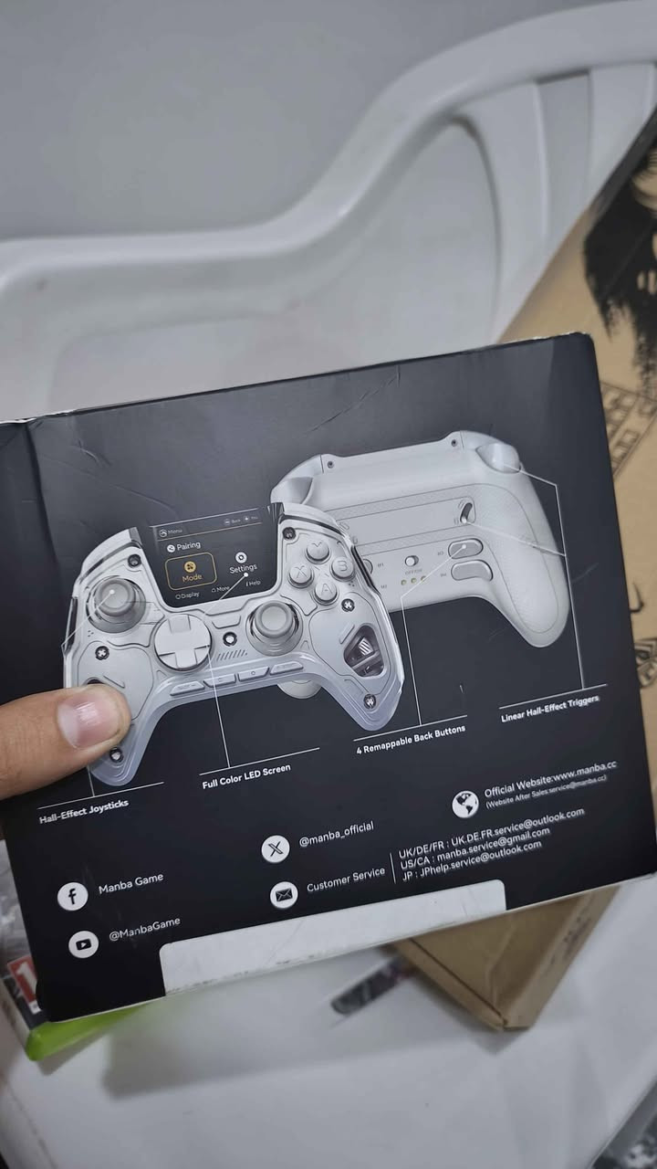 دەسکێکی نایابی مونبا وەن گەیمینگ وایەرلێس

---

🎮 MANBA ONE – Gaming Controller 🔥

ئەگەر بەدوای Gamepad ـێکی پڕ لە تایبەتمەندی دەگەڕێیت، Manba One هەڵبژاردەیەکی زۆر باشە 😎

✨ تایبەتمەندییەکان: 🎨 Full Color LED Screen
🎮 Hall-Effect Joysticks
⚡ Linear Hall-Effect Triggers
🔘 4 Remappable Back Buttons
دوگ مەزیایەی

📱 پشتگیری Android / iOS
💻 کارکردن لەگەڵ PC
🎮 پشتگیری Nintendo Switch
📡 Wireless + USB Connection
🔋 لەگەڵ Charging Dock ـی تایبەت

💎 دیزاینی جوان + کۆنترۆڵی ورد + شاشەی تایبەت بۆ ڕێکخستنەکان

📦 بەردەستە بە ڕەنگی سپی
📩 بۆ نرخ و داواکاری پەیام بنێرە

MANBA ONE — Play Different. 🎮🔥

--- شمشمل, السليمانية
