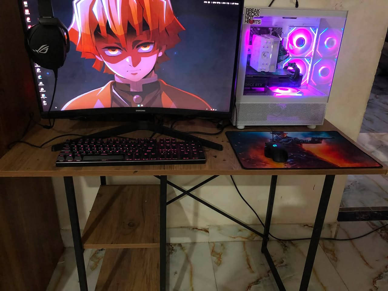للبيع   2,000,000  و بيها مجال جوه السوك والله

اقرأ المنشور كامل 
  استخدام  3 اشهر فقط – Gaming Setup كامل 

🖥️ التجميعة مناسبة للمونتاج و التصميم و للألعاب القوية تشغلك 2k بكل سهولة 

✅ المعالج: Intel Core i5-14400F (10 Cores / 16 Threads)
✅ كرت الشاشة: ASUS Dual GeForce RTX 4070 12GB
✅ اللوحة الأم: ASUS PRIME H610M-K D4 ARGB
✅ التبريد: DeepCool AG400 ARGB White
✅ الرام: 32GB DDR4 3200MHz (2×16GB) Dual Channel
✅ التخزين: Crucial NVMe M.2 SSD 1TB PCIe Gen4
✅ مزود الطاقة: FSP Hydro Pro 700W 80+ Bronze Semi-Modular
✅ الكيس: XIGMATEK ALPHARD White ARGB (Tempered Glass + ARGB Fans)

🎮 الملحقات

🖥️ الشاشة: Samsung Odyssey G5 – 27" Curved QHD (2K) – 144Hz

⌨️ الكيبورد: Redragon K569 RGB Mechanical Gaming Keyboard

🖱️ الماوس: Logitech G402 Hyperion Fury Gaming Mouse

🎧 السماعة: ASUS ROG Theta Electret Gaming Headset

🎁 هدايا مجانية البيع

🎁 Mouse Pad Gaming
🎁 Gaming Desk (ميز)
 🎁 الماوس: Logitech G402 Hyperion Fury Gaming Mouse

📍عنواني بغداد - الغزالية  (***********) متوفر واتساب و خاص
