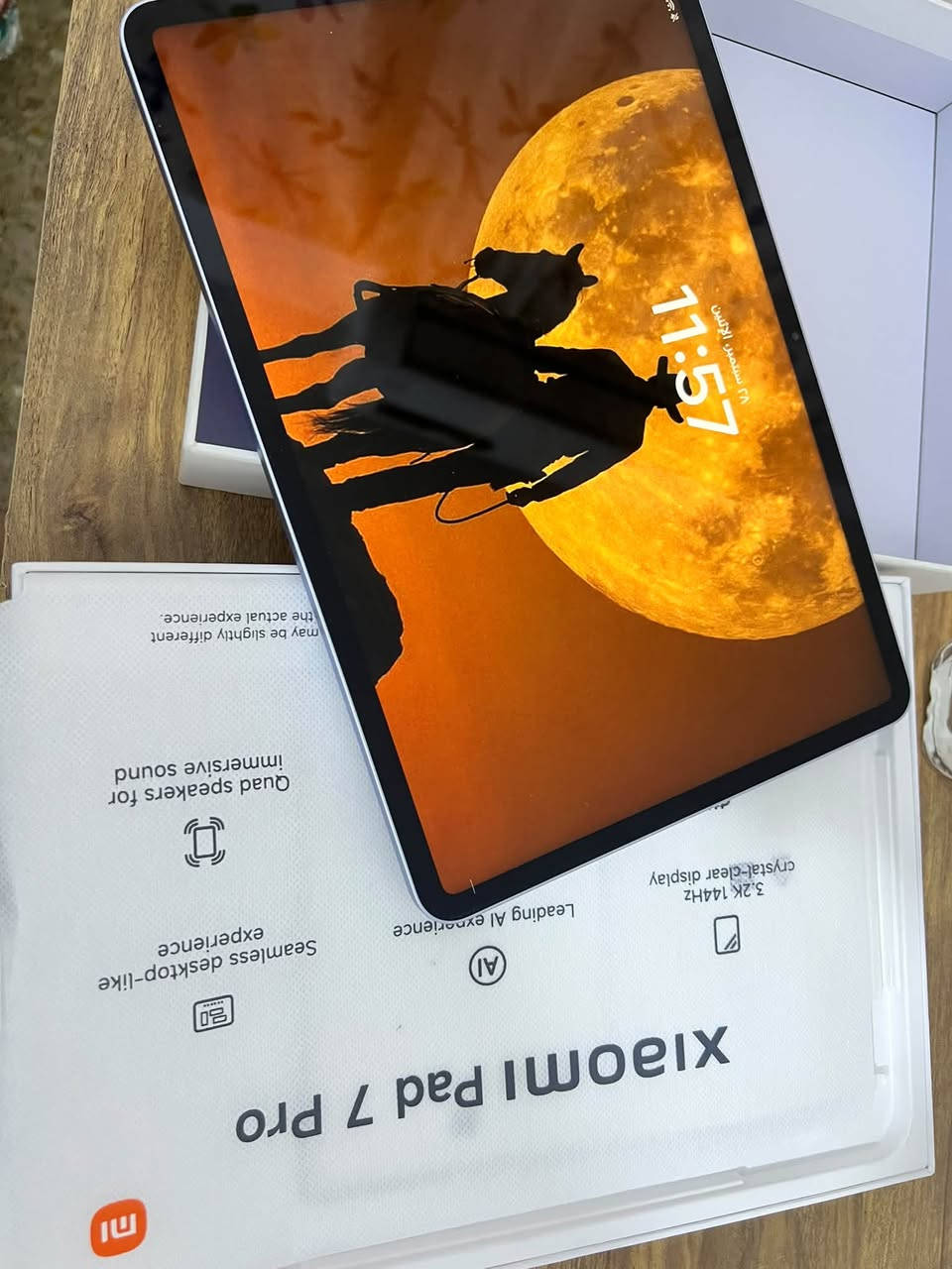 🔥 للبيع Xiaomi Pad 7 Pro 🔥

📱 Xiaomi Pad 7 Pro – Blue
💾 RAM: 12GB
💽 Storage: 512GB
🎨 اللون: أزرق

📦 الجهاز كارتونته موجودة

الجهاز مناسب للدراسة، الألعاب، مشاهدة الأفلام والعمل، ومواصفاته قوية جدًا مع 12GB RAM و512GB مساحة.

📦 الحالة: [/مستعمل + نضيف جدا مكفول]
🔌 الملحقات: [شاحنته ويا ]
💰 السعر: [٥٧٠ الف]وبي مجال بسيط 
📍 بغداد حي العامل 

📞 للتواصل: [***********

نص مكتوب في الصور:
- حماية البطارية معلومات البطارية صحة البطارية ١٠٠% الدورات ٥٦ بيانات التصنيع ديسمبر ٢٠٢٤ أول استخدام: مارس ٢٠٢٦ حماية شحن البطارية شحن كامل حماية البطارية لتمديد عمر البطارية، سيتوقف الجهاز عن الشحن عندما يصل مستوى البطارية إلى ٨٠% وسيقوم بالشحن الكامل فقط عند الجدول الزمني