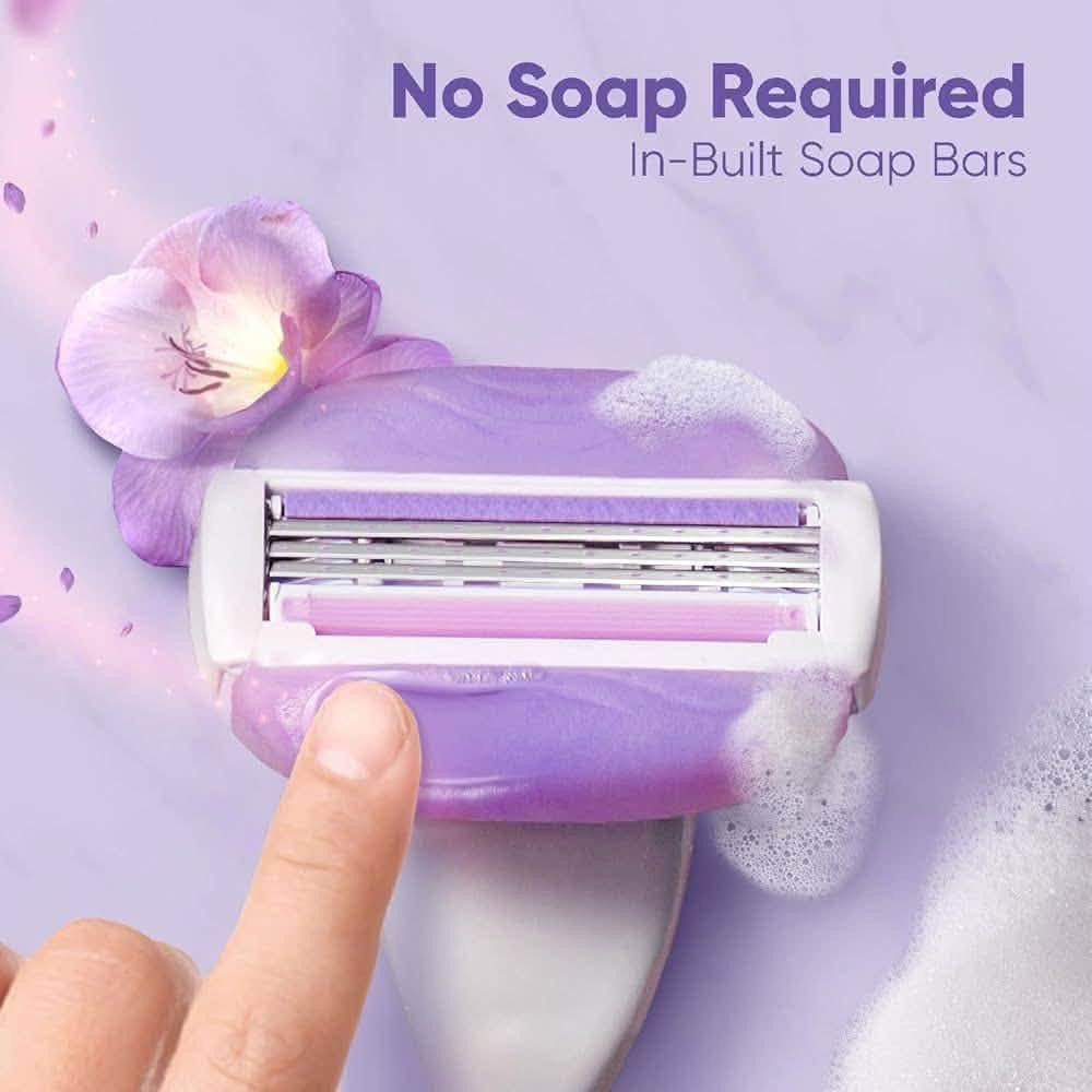 ✨ ودّعي الحلاقة المتعبة… وخلي النعومة تدوم 💜✨
مع شفرات Gillette Venus النسائية، كل مرة حلاقة حتحسي كأنها عناية لبشرتك مش بس إزالة شعر ✨

💜 فينوس كومفورت جلايد (الموف) 💜✨
الشفرة اللي تدلعك من أول استخدام 😍
ألواح جل مرطبة مدمجة تطلع رغوة تلقائي مع المي 💦
يعني لا جل حلاقة لا تعب 👌
✔️ انزلاق ناعم على البشرة
✔️ ترطيب أثناء الحلاقة
✔️ تقلل الجفاف والخشونة
✔️ تخلي الجلد حريري وناعم بشكل يجنن ✨

💙 فينوس سموث سينسيتيف (الأزرق) 💙✨
مخصوصة للبشرة الحساسة 🌿
بلمسة الصبار لراحة ونعومة بدون تهيج 😌
✔️ تقلل الاحمرار والحكة
✔️ حلاقة لطيفة وآمنة
✔️ مناسبة للمناطق الحساسة
✔️ نعومة من غير خدوش 💕

✨ المميزات اللي حتخليك تحبيها: 🥰❤️👇🏻
🔹 3 شفرات دقيقة لحلاقة قريبة وناعمة
🔹 مقبض مريح وسهل التحكم
🔹 سريعة وعملية للاستخدام اليومي
🔹 تعطيك إحساس نظافة وانتعاش رهيب 😍

🫧 طريقة الاستخدام: 😌👇🏻
1️⃣ بللي البشرة بماء دافئ.
2️⃣ مرري الشفرة بلطف باتجاه نمو الشعر.
3️⃣ في حالة كومفورت جلايد، الرغوة تطلع بروحها مع المي 😍
4️⃣ اغسلي البشرة وجففيها، وبعدها استخدمي مرطب خفيف لنعومة أقوى ✨

💖 لأن بشرتك تستاهل نعومة ولمسة أنثوية كل يوم 💖

لحجز والاستفسار ع وتساب ***********
توصيل بسمايه 1000
توصيل بغداد محافظات ب5000

نص مكتوب في الصور:
- No Soap Required In-Built Soap Bars
- Avocado oil infused soap bars WITH Freesia fragrance
- This is why one crore women choose Venus NEW SkinCushion Protection Flexible Soap Bars WITH Avocado Oil Rounded Pivoting head Mermaid soft grip handle
- Exfoliates FOR smooth glowing skin