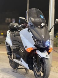 تي ماكس 2014 🏍 مكفولة دراجة جديدة✈️ مرقم بغداد لون ابيض رقم انكليزي بس...