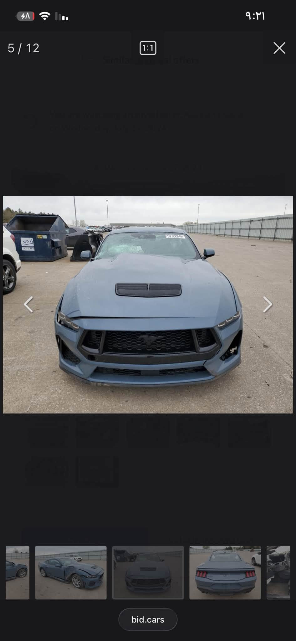 موستانك GT 5.0 • ٢٠٢٤ • حادث جانبي