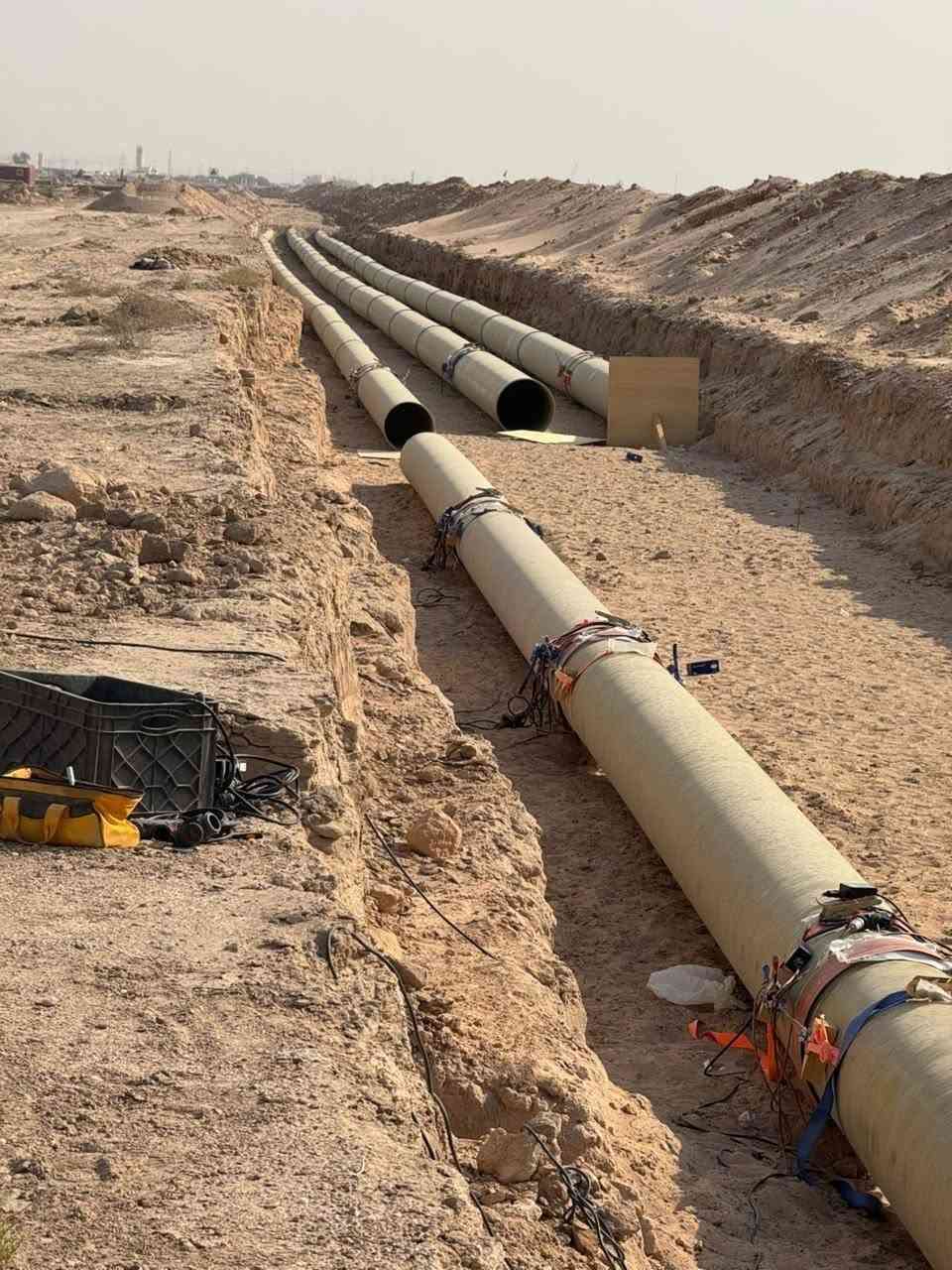 إلى جميع الشركات وأصحاب المشاريع محطات الماء والمجاري يتوفر لدينا فريق ومعدات اختصاص في تنفيذ جميع مشاريع أنابيب GRE و GRVوGRP لطلب والاستفسار التواصل على الواتس ***********
