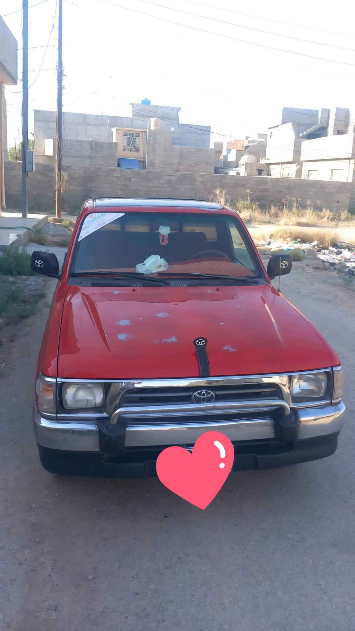 🚙 للبيع تويوتا فلاحي موديل 2001
✅ محسن ومكفول
✅ كير ومكينة مكفولات
✅ تبريد
✅ تخم تاير وصدر تراي فول
✅ هزّة جديدة
✅ رقم إنكليزي جديد
✅ تحويل ثاني يوم
⚠️ يوجد صدا بسيط في الباب الخلفي وصبغ حسب مامأشر في الصور  فقط وغير هذا الشي السيارة كفالة عامة 

💰 السعر: 87 ورقة وبيها مجال بسيط

👀 السيارة تجي تشوفها بعينك وتفحصها بنفسك
🤝 وحياك الله وتدلل
📍 الموقع: ديالى – بعقوبة – قرب تقاطع القدس
📞 للاتصال: ***********
