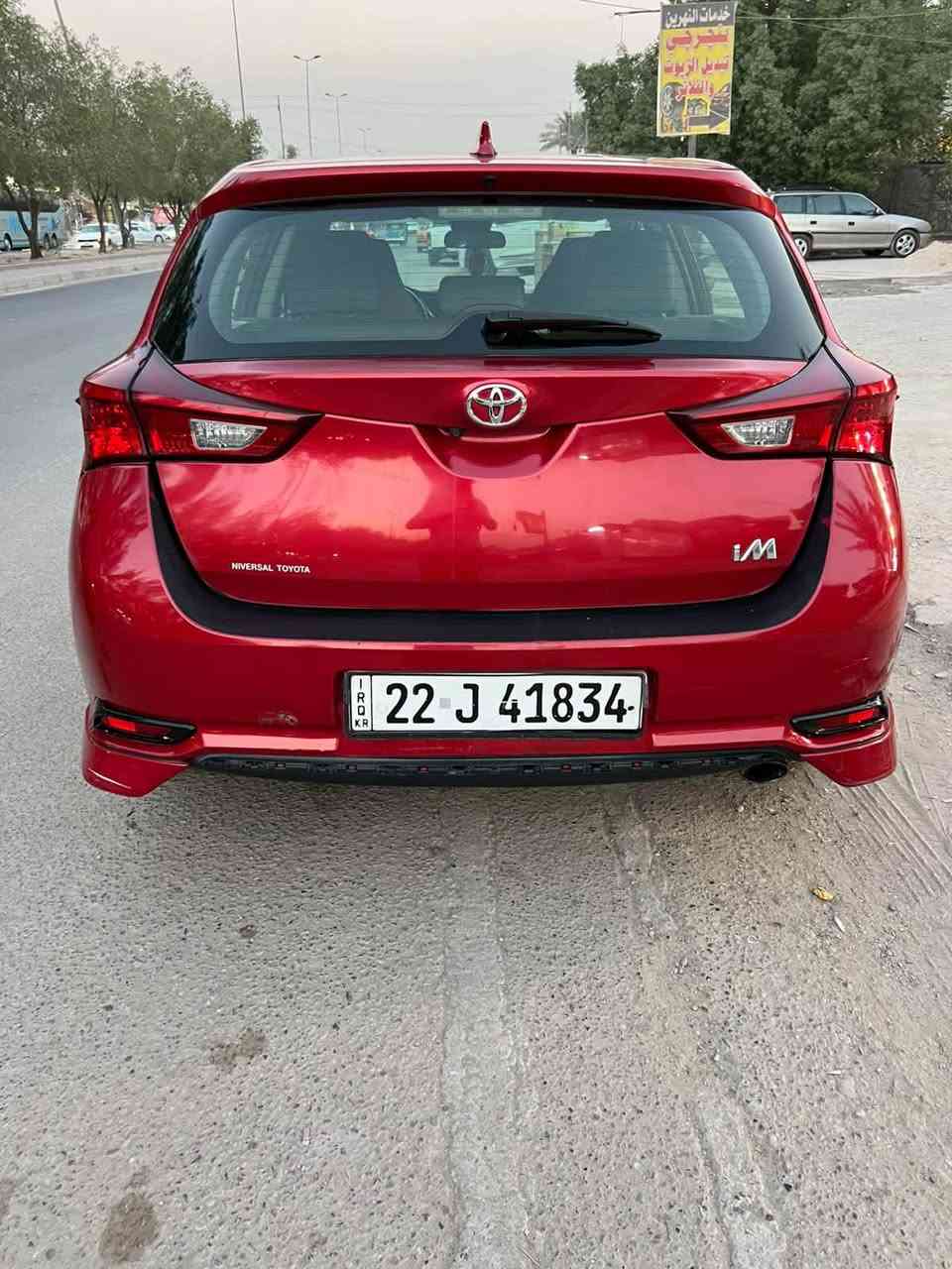 السلام عليكم
🚘 للبيع كورولا هاتشباك iM موديل 2017

🔹 الموديل: 2017
🔹 الفئة: Corolla iM Hatchback
🔹 المحرك: 1.8L
🔹 الكير: أوتوماتيك
🔹 اللون: أحمر 🔴
🔹 الممشى: 204 ألف كم
🔹 الوارد: أمريكي 🇺🇸
🔹 الحادث:(موجود بالصور)

✨ مواصفات السيارة:
شاشة، كاميرا خلفية، تحكم ستيرن، مثبت سرعة، بلوتوث، USB، مري شفط، وغيرها من مواصفات الـ iM.

💰 السعر: 102 ورقة

📍 الموقع: بغداد شهداء البياع

📞الرقم ***********
