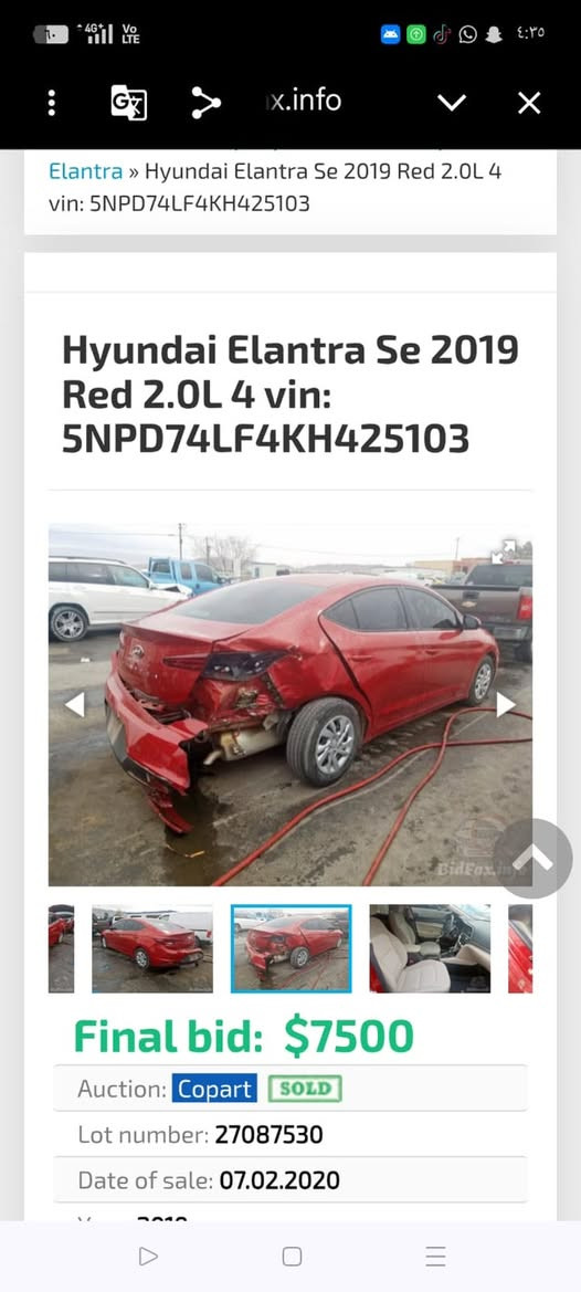 النترا للبيع موديل 19 وارد أمريكي حادثه جاملغ خلفي بدون ايرباك كير at مرغوب مكينه مفتوحه كازكيت فقط  بحاله جيده 
قطعه وحده صبغ فقط 
سعر 115 وبيها مجال 
مكان بغداد الشعب ***********

