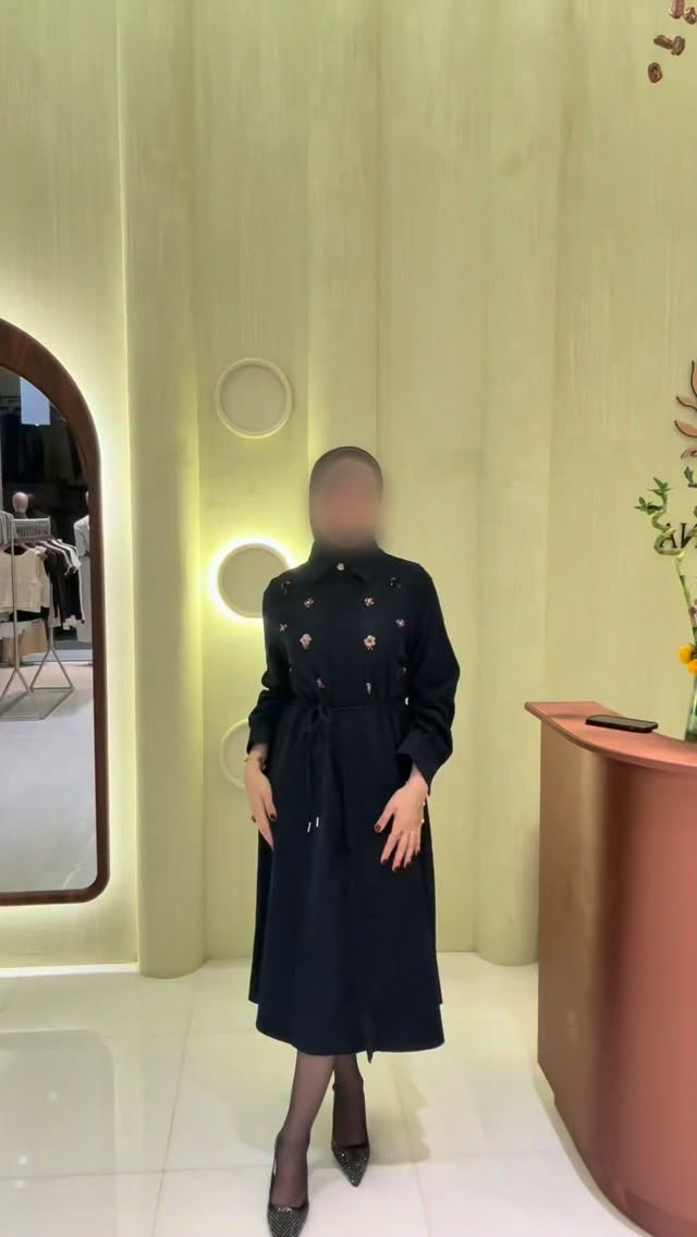 فستان قديفة • نيلي • مقاسات M-XXXL