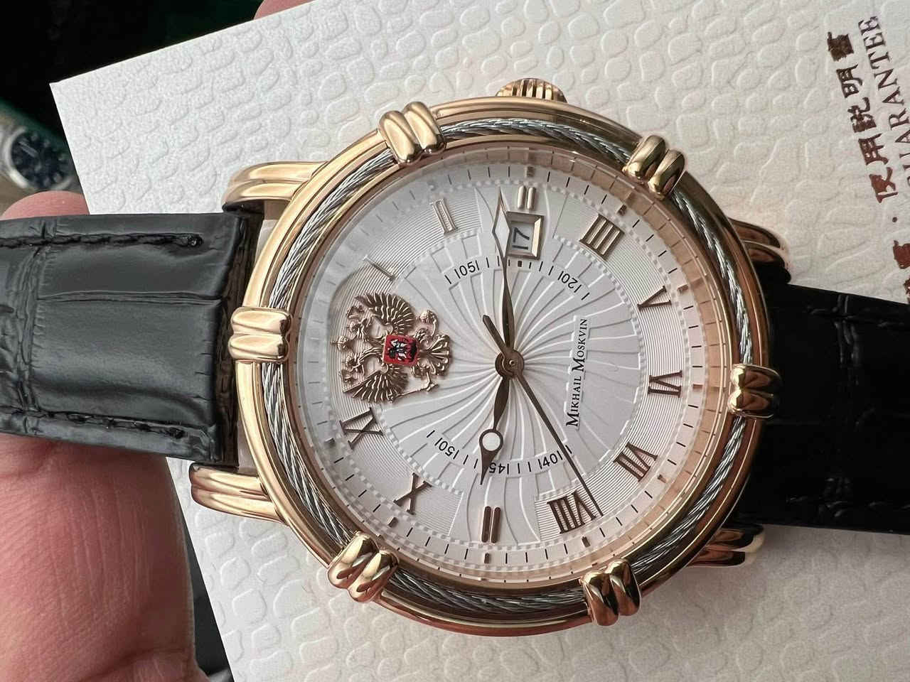 Mikhail moskvin Russian made
ساعة ميخائيل موسكفين روسي أصلي اوتوماتيك كامل ملحقات 
قطر 42
