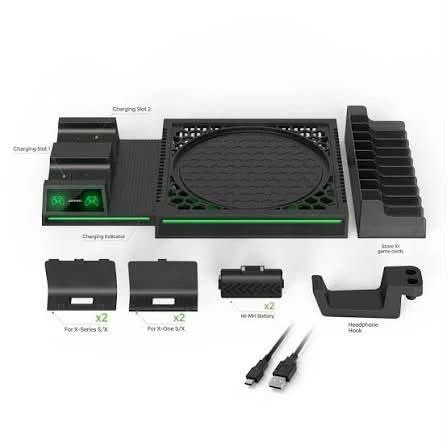 قاعدة شحن • Xbox Series X • حامل ١٠ ألعاب