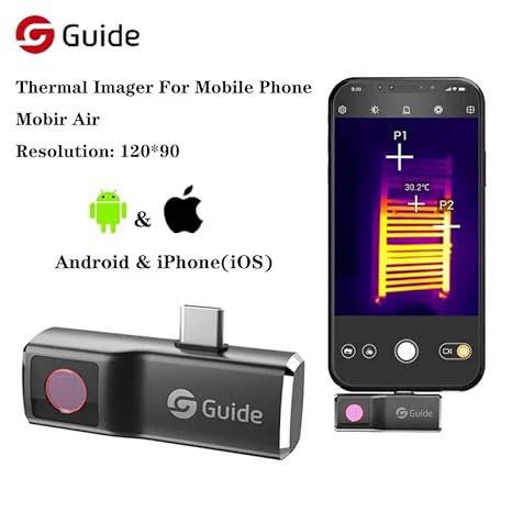 لا توجد تفاصيل

نص مكتوب في الصور:
- Guide Thermal Imager For Mobile Phone Mobir Air Resolution: 120*90 Android & iPhone(iOS)
- Privacy Protection Find Hidden Cameras detect various types of cameras
