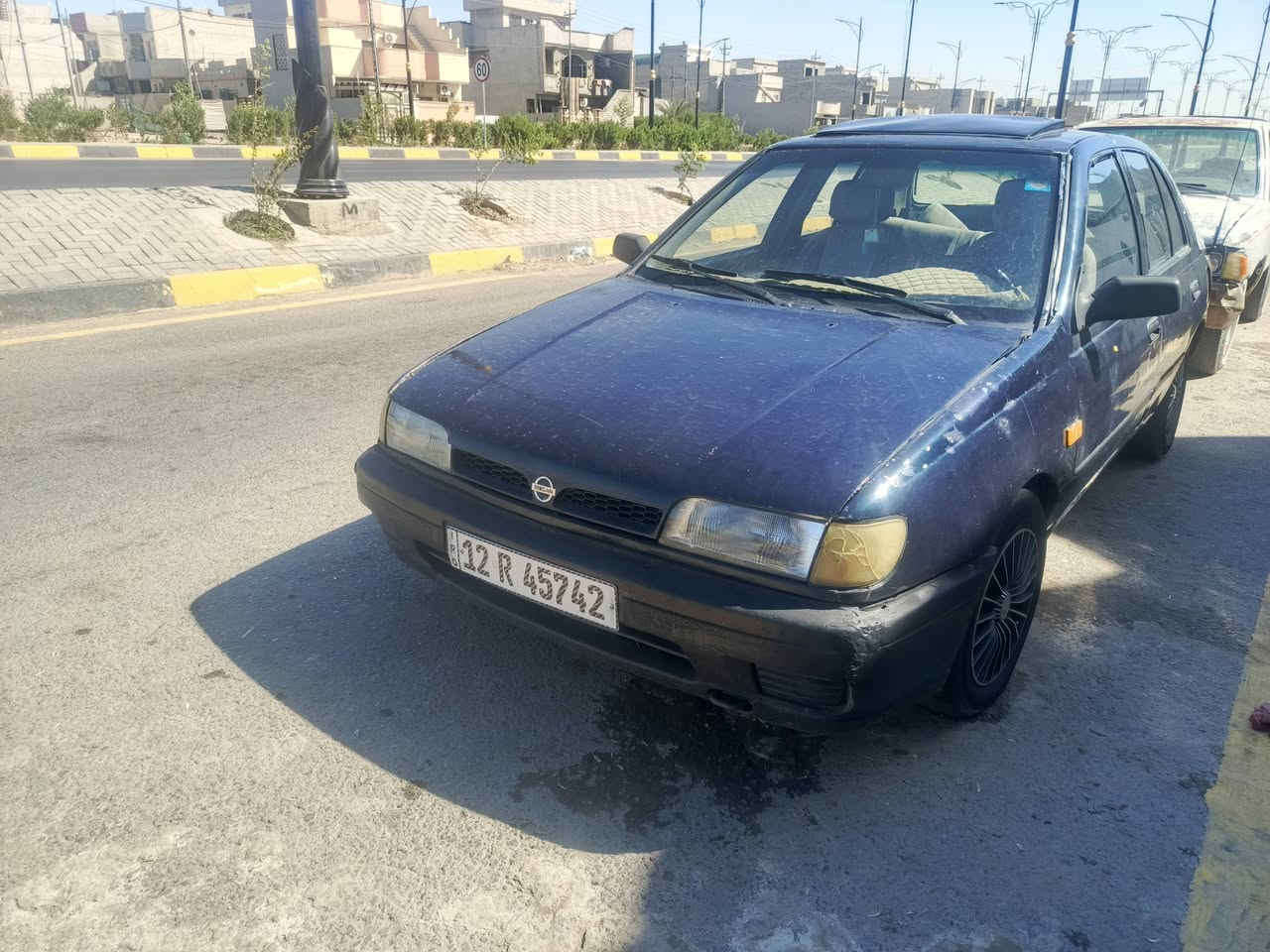 سياره للبيع نيسان ابريمر موديل ٩٢سنويه ٢٠٣٠رقم مصطره جديد گيرشرط مكينه بيها صرف قليل بتري سلف وايرمنيه كلو شرط شرط تحويل من الشرعي والوكيل مصبوغه عام بيها طخه بل صندوق
