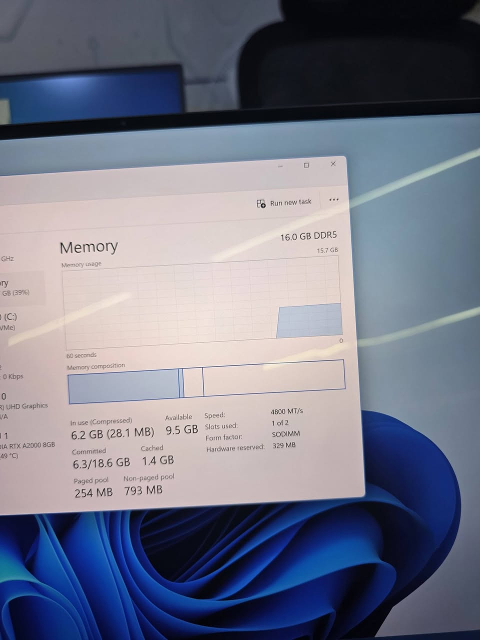 ديل بريسيشن • كور i9-1290PH • كوادرو A2000 ٨GB
