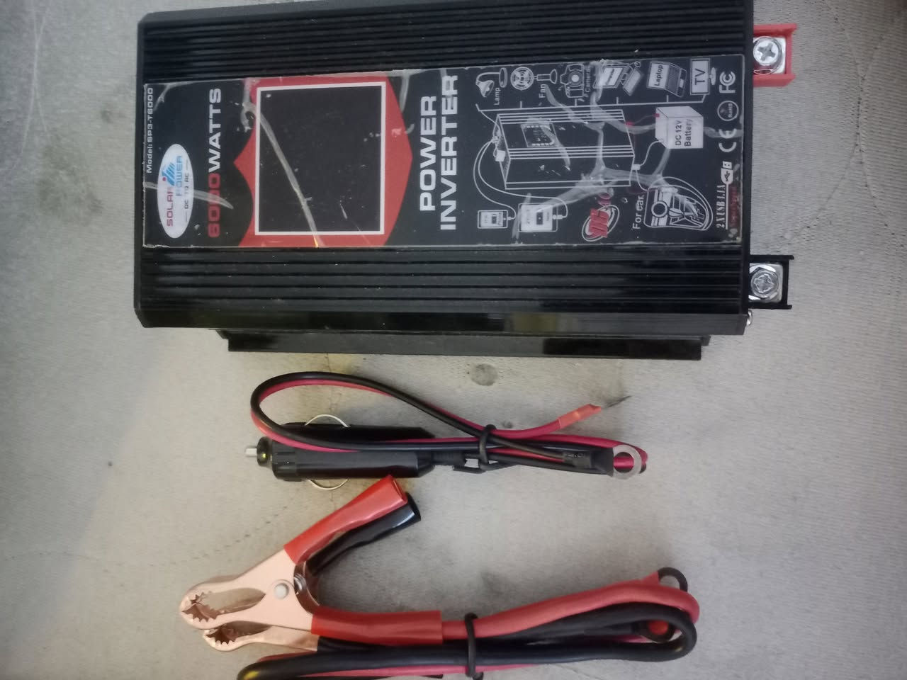 محول 12V-220V • ٦٠٠٠ واط • منافذ USB