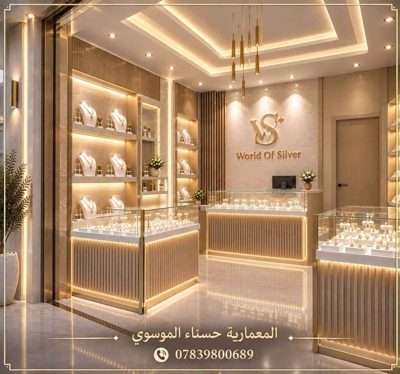 ⁨ من اعمالنا
تصميم محل مجوهرات فضة
 في محافظة بغداد

لطلب كافة التصاميم يسعدنا تواصلكم
 عبر واتساب :***********
نقدم لكم مجموعة متكاملة من الخدمات
 لكافة محافظات العراق :
-مخططات معمارية ثنائية وثلاثية الأبعاد
-مخططات ميكانيكية
-تصاميم داخلية
-تصاميم واجهات خارجية (نهارية وليلية)
