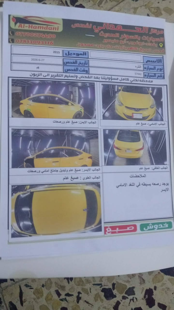 النترا 2015 للبيع ماكينه 1800 دوش بيها منظومه غاز السياره جاهزه على اخر درجه بها
