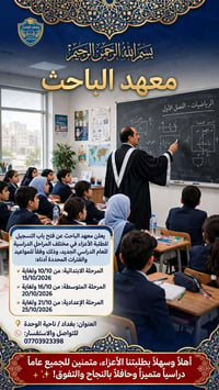 معهد الباحث • رياضيات • بغداد ناحية الوحدة